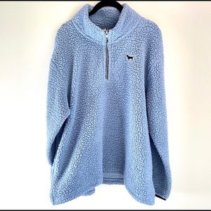 VS Pink Pullover Sherpa Teddy Sweatshirt